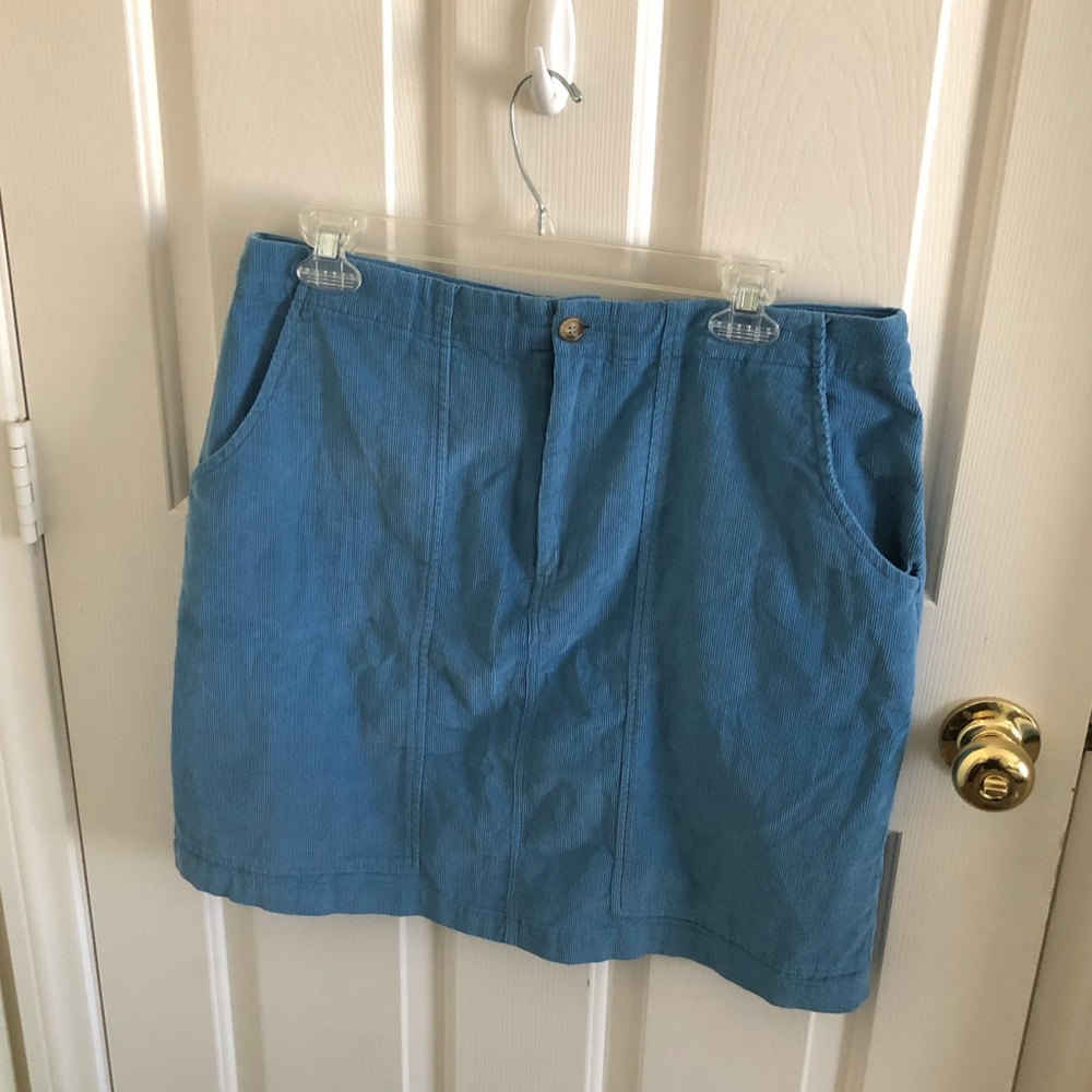 Sky Blue Corduroy Skirt